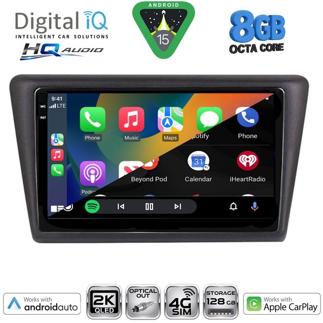 DIGITAL IQ BXK 20600_CPAA (9inc) MULTIMEDIA TABLET for SKODA RAPID SPACEBACK mod. 2014-2019