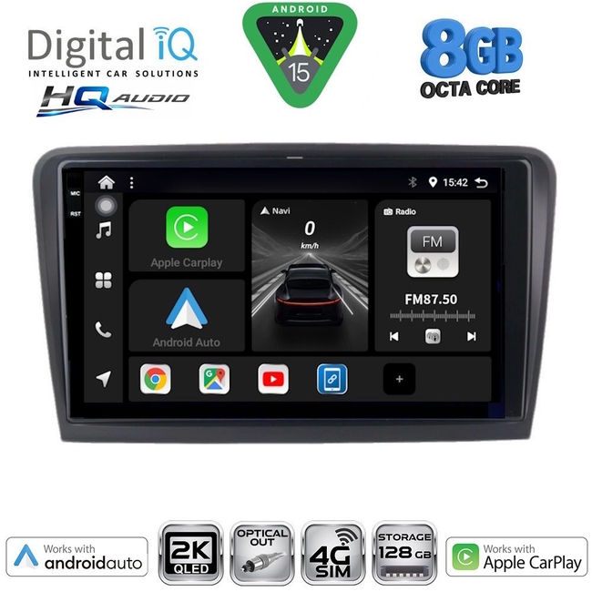DIGITAL IQ BXK 20601_CPAA (9inc) MULTIMEDIA TABLET for SKODA RAPID mod. 2012-2023
