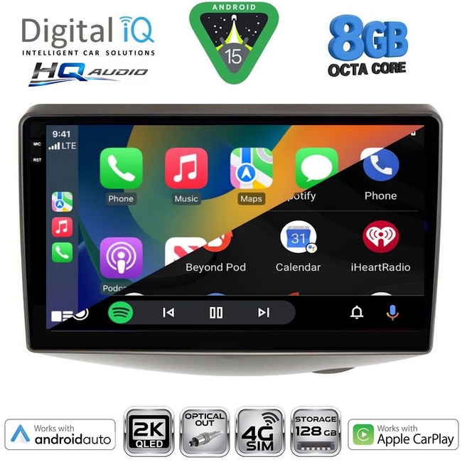 DIGITAL IQ BXK 20735_CPAA (9inc) MULTIMEDIA TABLET for TOYOTA YARIS mod. 1999-2006