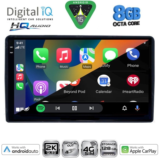 DIGITAL IQ BXK 20081_CPAA (9inc) MULTIMEDIA TABLET for CITROEN – PEUGEOT mod. 2008-2018