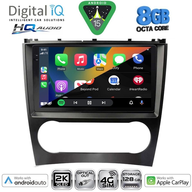 DIGITAL IQ BXK 20404_CPAA (9inc) MULTIMEDIA TABLET for MERCEDES C – CLK (W203-209) mod. 2004-2008