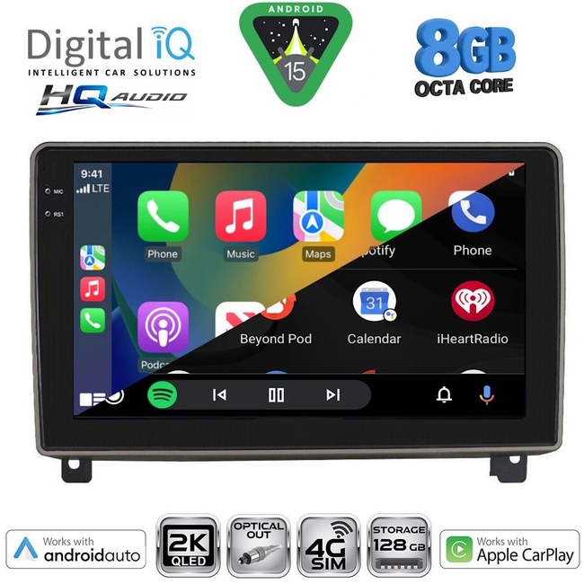 DIGITAL IQ BXK 20517_CPAA (9inc) MULTIMEDIA TABLET for PEUGEOT 407 mod. 2004-2011