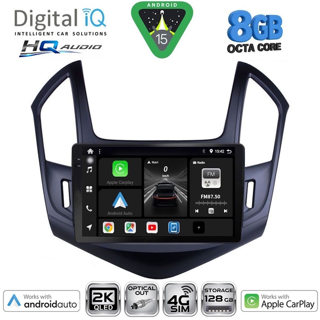 DIGITAL IQ BXK 20077_CPAA (9inc) MULTIMEDIA TABLET for CHEVROLET CRUZE mod. 2013-2015
