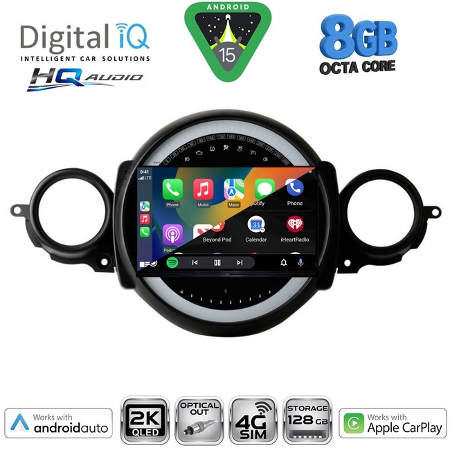 DIGITAL IQ BXK 20064_CPAA (9inc) MULTIMEDIA TABLET for MINI COOPER (R56-R57) mod. 2006-2014 - CLUBMAN (R55) mod. 2007-2014