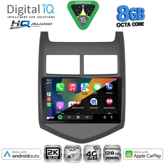 DIGITAL IQ BXK 20074_CPAA (9inc) MULTIMEDIA TABLET for CHEVROLET AVEO mod. 2011-2014