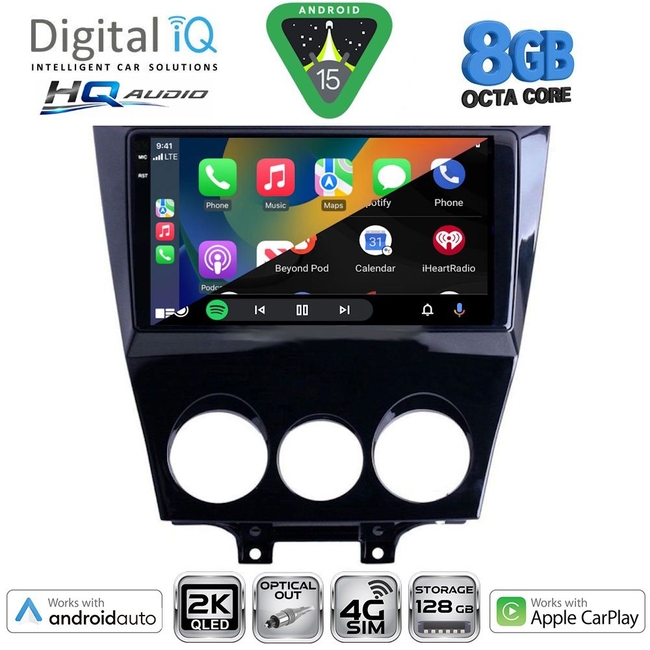 DIGITAL IQ BXK 20395_CPAA (9inc) MULTIMEDIA TABLET for MAZDA RX8 mod. 2008-2014