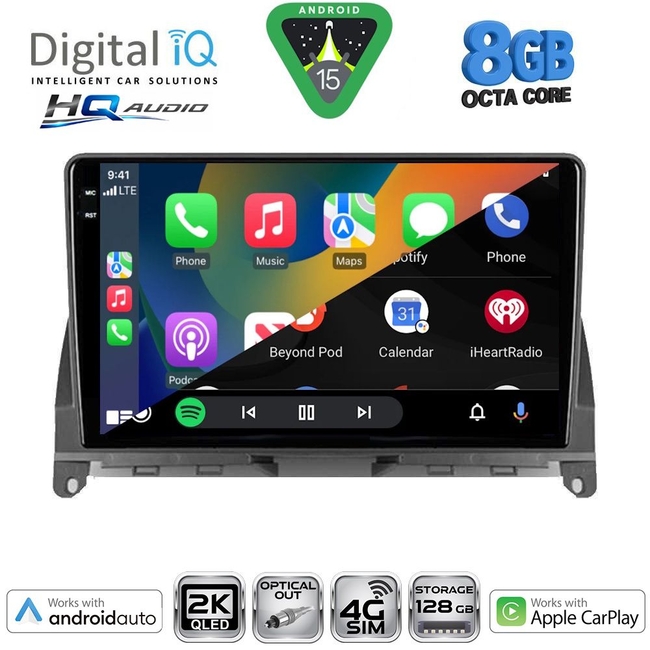 DIGITAL IQ BXK 20405_CPAA (9inc) MULTIMEDIA TABLET for MERCEDES C (W204) mod. 2007-2011