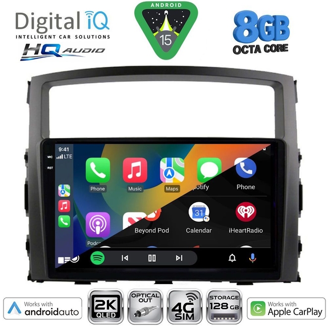 DIGITAL IQ BXK 20446_CPAA (9inc) MULTIMEDIA TABLET for MITSUBISHI PAJERO mod. 2006-2013