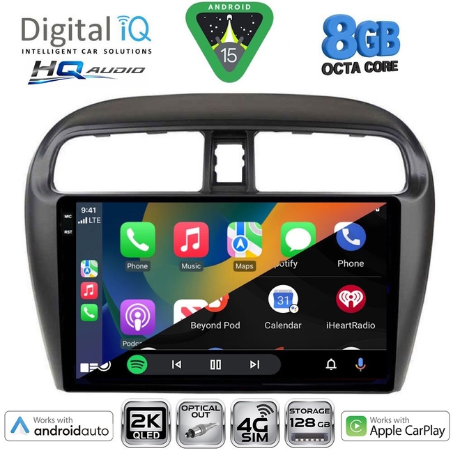 DIGITAL IQ BXK 20448_CPAA (9inc) MULTIMEDIA TABLET for MITSUBISHI SPACESTAR mod. 2013-2020