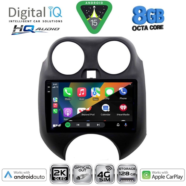 DIGITAL IQ BXK 20459_CPAA (9inc) MULTIMEDIA TABLET for NISSAN MICRA mod. 2010-2014