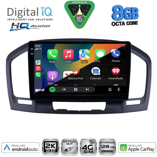 DIGITAL IQ BXK 20491BL_CPAA (9inc) MULTIMEDIA TABLET for OPEL INSIGNIA  mod.2008-2013 (BLACK)