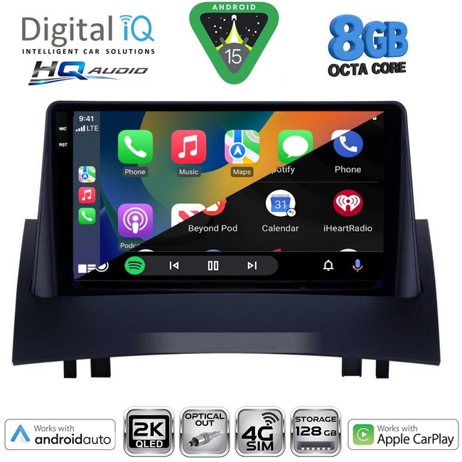 DIGITAL IQ BXK 20555_CPAA (9inc) MULTIMEDIA TABLET for RENAULT MEGANE 2 mod. 2002-2008