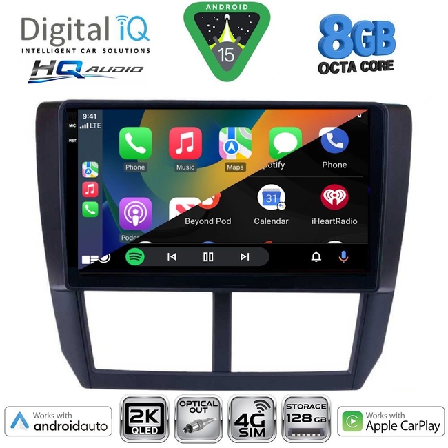 DIGITAL IQ BXK 20662_CPAA (9inc) MULTIMEDIA TABLET for SUBARU FORESTER - IMPREZA - XV mod. 2008-2013