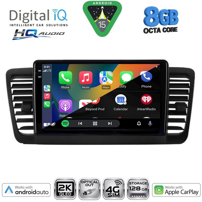 DIGITAL IQ BXK 20665_CPAA (9inc) MULTIMEDIA TABLET for SUBARU LEGACY - OUTBACK mod. 2002-2008