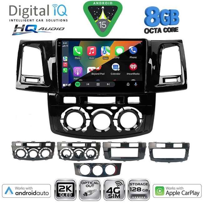 DIGITAL IQ BXK 20720_CPAA (9inc) MULTIMEDIA TABLET for TOYOTA HILUX mod. 2005-2016