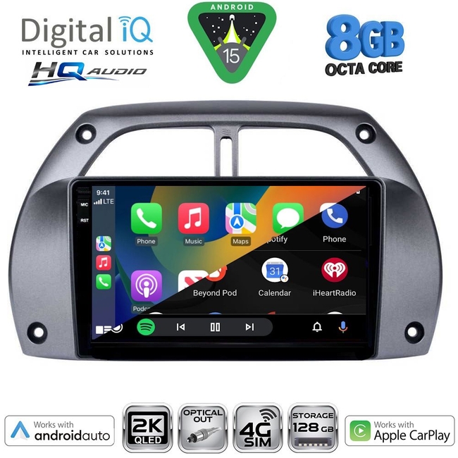 DIGITAL IQ BXK 20730_CPAA A/C (9inc) MULTIMEDIA TABLET for TOYOTA RAV 4 mod. 2000-2006