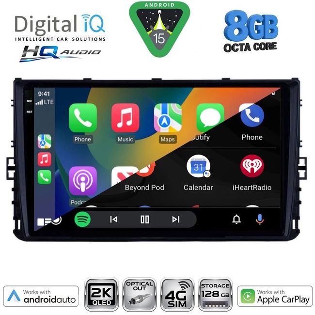 DIGITAL IQ BXK 20758_CPAA (9inc) MULTIMEDIA TABLET for VW POLO – TROC – TCROSS mod. 2017-2026