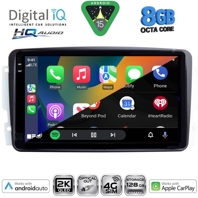DIGITAL IQ BXK 20401_CPAA (9inc) MULTIMEDIA TABLET for MERCEDES CLK (W209) mod. 2000-2004