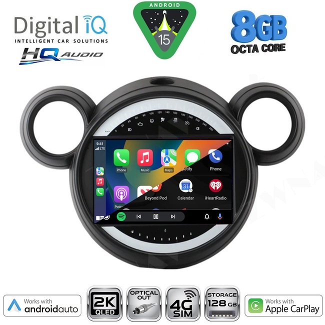 DIGITAL IQ BXK 20065_CPAA (9inc) MULTIMEDIA TABLET for MINI COUNTRYMAN (R60) mod. 2010-2016 - PACEMAN (R61) mod. 2013-2016