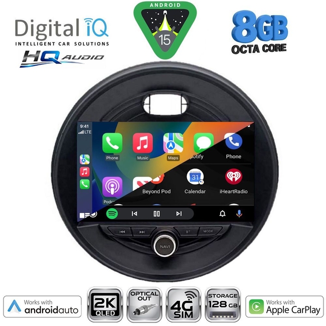 DIGITAL IQ BXK 20066_CPAA (9inc) MULTIMEDIA TABLET for MINI COOPER (F55-56-F57) mod. 2015-2024 - CLUBMAN (F54) mod. 2015-2024 - ROADSTER (F59) mod. 2014- COUNTRYMAN (F60) mod. 2016-2024