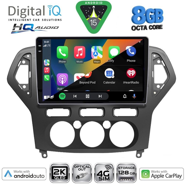 DIGITAL IQ BXK 20162_CPAA A/C (10inc) MULTIMEDIA TABLET for FORD MONDEO mod. 2007-2011