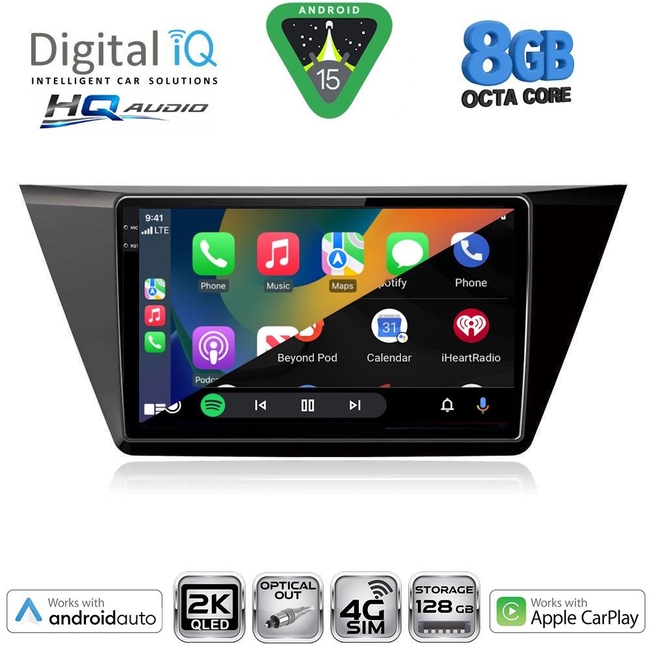 DIGITAL IQ BXK 20769_CPAA (10inc) MULTIMEDIA TABLET for VW TOURAN mod. 2016-2026