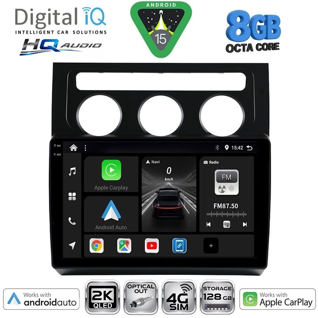 DIGITAL IQ BXK 20767_CPAA CLIMA (10inc) MULTIMEDIA TABLET for VW TOURAN mod. 2003-2010