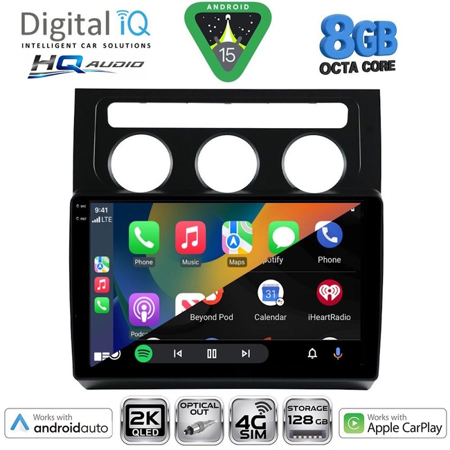 DIGITAL IQ BXK 20767_CPAA CLIMA (10inc) MULTIMEDIA TABLET for VW TOURAN mod. 2003-2010