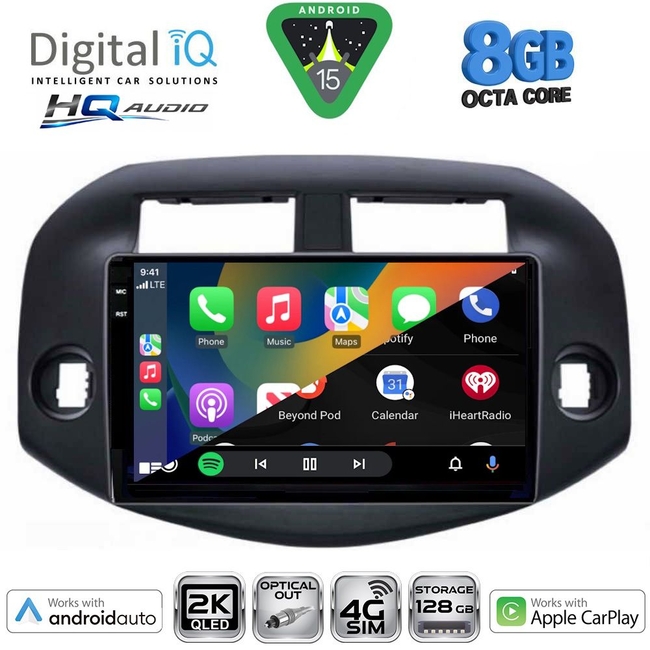 DIGITAL IQ BXK 20732_CPAA (10inc) MULTIMEDIA TABLET for TOYOTA RAV 4 mod. 2006-2012