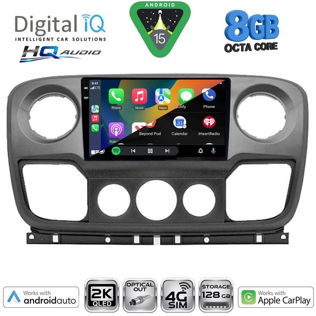 DIGITAL IQ BXK 20463_CPAA (10inc) MULTIMEDIA TABLET for NISSAN NV400 - OPEL MOVANO - RENAULT MASTER mod. 2010-2020