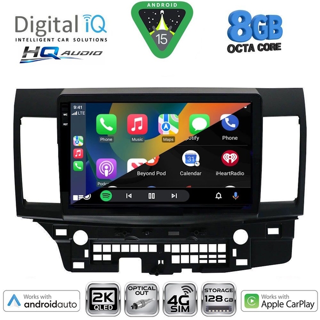 DIGITAL IQ BXK 20434_CPAA (10inc) MULTIMEDIA TABLET for MITSUBISHI LANCER mod. 2008-2017