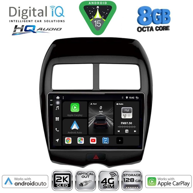 DIGITAL IQ BXK 20430_CPAA (10inc) MULTIMEDIA TABLET for MITSUBISHI ASX mod. 2009-2020 - PEUGEOT 4008 mod. 2012-2018