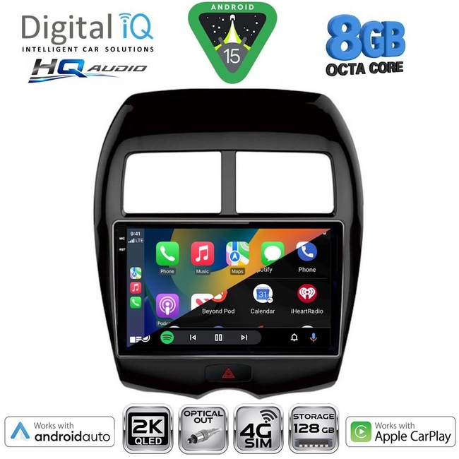 DIGITAL IQ BXK 20430_CPAA (10inc) MULTIMEDIA TABLET for MITSUBISHI ASX mod. 2009-2020 - PEUGEOT 4008 mod. 2012-2018