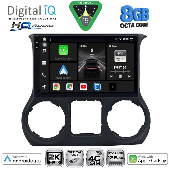 DIGITAL IQ BXK 20296_CPAA (10inc) MULTIMEDIA TABLET for JEEP WRANGLER  mod. 2014-2017