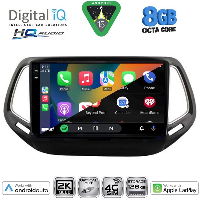 DIGITAL IQ BXK 20278_CPAA (10inc) MULTIMEDIA TABLET for JEEP COMPASS mod. 2016-2021