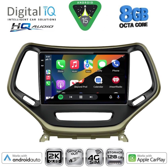 DIGITAL IQ BXK 20273_CPAA (10inc) MULTIMEDIA TABLET for JEEP CHEROKEE mod. 2014-2026