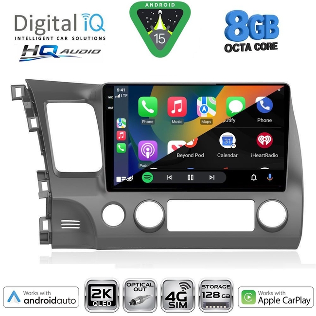 DIGITAL IQ BXK 20188_CPAA (10inc) MULTIMEDIA TABLET for HONDA CIVIC 4D mod. 2006-2012