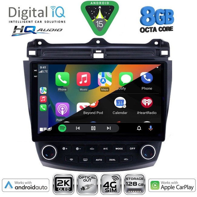 DIGITAL IQ BXK 20182_CPAA (10inc) MULTIMEDIA TABLET for HONDA ACCORD mod. 2003-2007