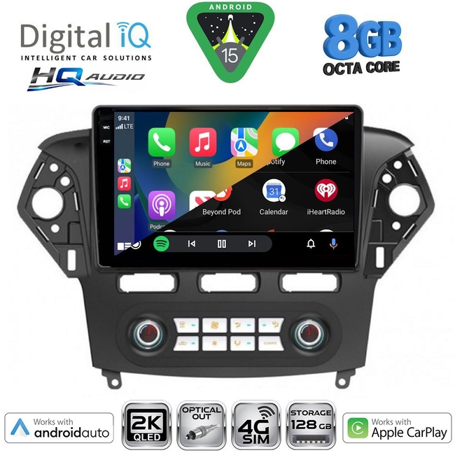 DIGITAL IQ BXK 20163_CPAA CLIMA (10inc) MULTIMEDIA TABLET for FORD MONDEO mod. 2011-2013