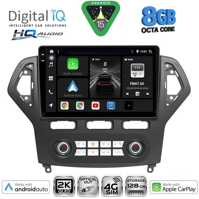 DIGITAL IQ BXK 20162_CPAA CLIMA (10inc) MULTIMEDIA TABLET for FORD MONDEO mod. 2007-2011