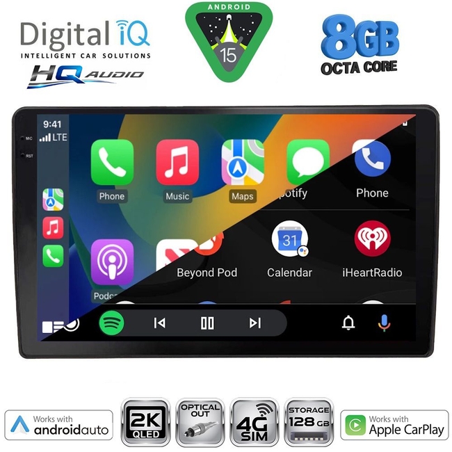 DIGITAL IQ BXK 20005_CPAA (10inc) MULTIMEDIA TABLET for AUDI A4 mod. 2008-2015