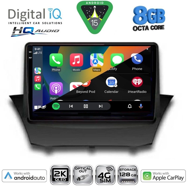 DIGITAL IQ BXK 20154A_CPAA (9inc) MULTIMEDIA TABLET for FORD FIESTA mod. 2008-2017