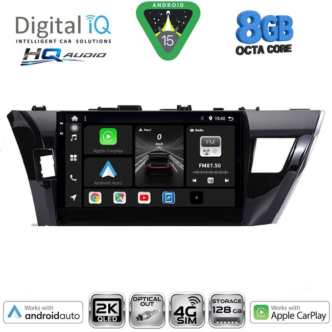 DIGITAL IQ BXK 20714SM_CPAA (10inc) MULTIMEDIA TABLET for TOYOTA COROLLA mod. 2013-2016