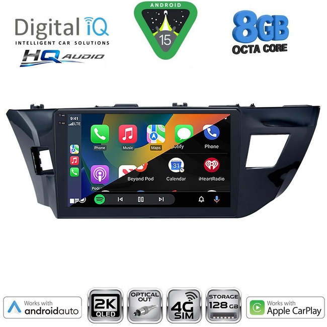 DIGITAL IQ BXK 20714MD_CPAA (10inc) MULTIMEDIA TABLET for TOYOTA COROLLA mod. 2013-2016