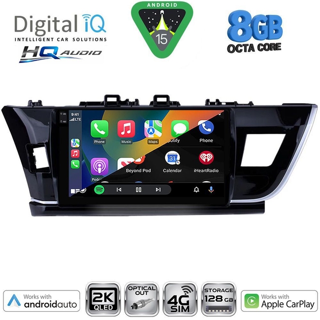 DIGITAL IQ BXK 20714BIG_CPAA (10inc) MULTIMEDIA TABLET for TOYOTA COROLLA mod. 2013-2016