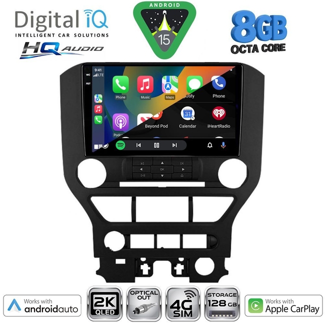 DIGITAL IQ BXK 20166_CPAA 3BUT (9inc) MULTIMEDIA TABLET for FORD MUSTANG mod. 2015-2020