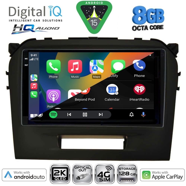 DIGITAL IQ BXK 20697BL_CPAA (9inc) MULTIMEDIA TABLET for SUZUKI VITARA mod. 2016-2025 (BLACK)