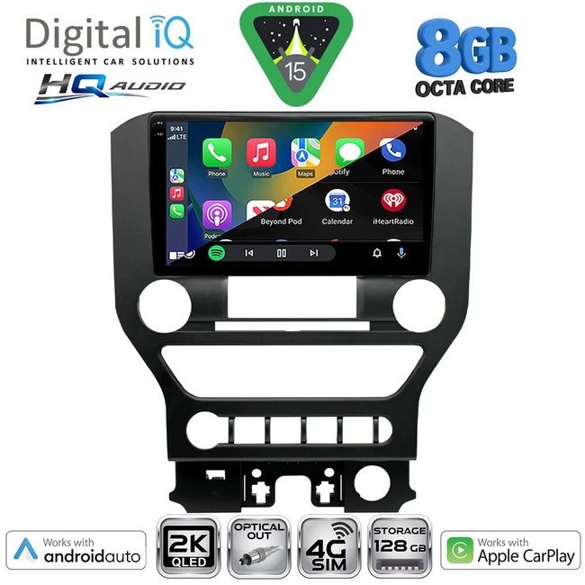 DIGITAL IQ BXK 20166_CPAA 4BUT (9inc) MULTIMEDIA TABLET for FORD MUSTANG mod. 2015-2020