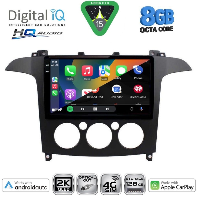 DIGITAL IQ BXK 20175_CPAA A/C (9inc) MULTIMEDIA TABLET for FORD SMAX mod. 2006-2014