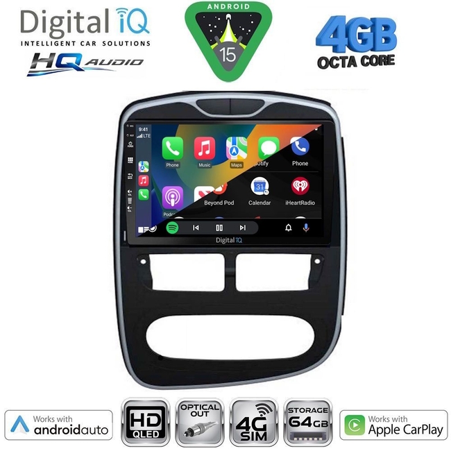 DIGITAL IQ BXK 19544_CPAA (10inc) MULTIMEDIA TABLET for RENAULT CLIO mod. 2012-2015